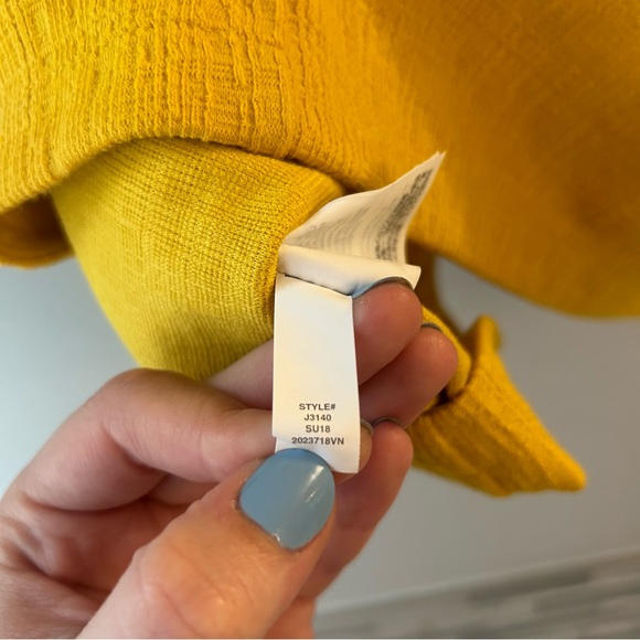 Madewell Yellow Crosshatch Side-Tie Dress - Picture 5 of 10